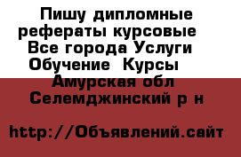 Пишу дипломные рефераты курсовые  - Все города Услуги » Обучение. Курсы   . Амурская обл.,Селемджинский р-н